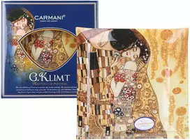 Carmani stiklo lėkštė 25x25cm,G.Klimt,Bučinys