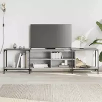 TV staliukas Televizoriaus spintelė, pilka ąžuolo, 203x37x50cm, mediena