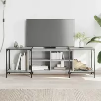 TV staliukas Televizoriaus spintelė, pilka ąžuolo, 153x37x50cm, mediena