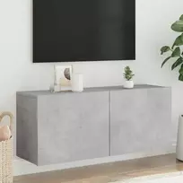 TV staliukas Prie sienos montuojama TV spintelė, betono pilka, 100x30x41cm