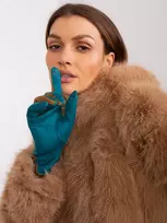 Wool Fashion Italia Moteriškos pirštinės su pinta juostele: Dydis - L/XL