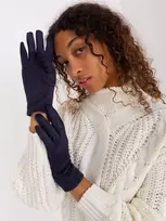 Wool Fashion Italia Tamsiai mėlynos pirštinės moterims: Dydis - S/M