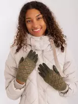 Wool Fashion Italia Moteriškos pirštinės su priderintomis šiltomis riešinėmis: Dydis - L/XL