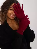 Wool Fashion Italia Bordo moteriškos pirštinės: Dydis - L/XL