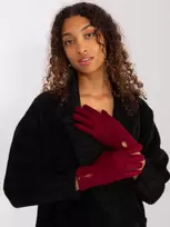 Wool Fashion Italia Bordo moteriškos pirštinės: Dydis - L/XL