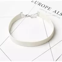 Eu Sandelis Kaklo papuošalas odinė apykaklė, balta N480B