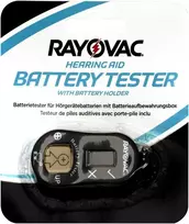 Rayovac raktų pakabuko tipo elementų testeris su dėklu