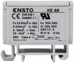 Ensto Gnybtas KE66 2,5-50 mm² pilkas dvigubas Cu/Al
