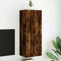 TV staliukas Sieninė TV spintelė, dūminio ąžuolo, 40,5x30x102cm, mediena