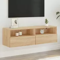 TV staliukas Sieninė TV spintelė, ąžuolo, 100x30x30cm, apdirbta mediena