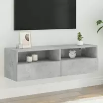 TV staliukas Sieninė TV spintelė, betono pilka, 100x30x30cm, mediena