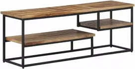 TV staliukas TV spintelė, 110x30x39cm, perdirbtos tikmedžio medienos masyvas