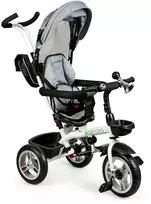 Ecotoys Besisukantis triratukas su gaubtu 360° Pilka