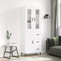 Komoda, baltos spalvos, 69,5x34x180cm, apdirbta mediena