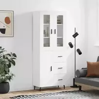 Komoda, baltos spalvos, 69,5x34x180cm, apdirbta mediena