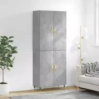 Komoda, betono pilkos spalvos, 69,5x34x180cm, apdirbta mediena