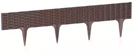 Prosperplast Dekoratyvinė tvorelė L390cm H18.6cm/5vnt. plastikinė/tamsiai ruda