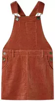 Vaikiškas kombinezonas-suknelė, smėlio spalvos, velvetas, 104 dydžio