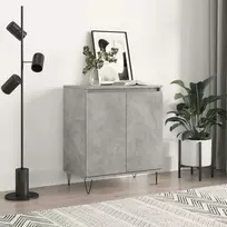Šoninė spintelė, betono pilka, 60x35x70cm, apdirbta mediena
