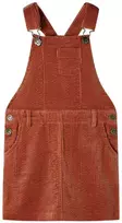 Vaikiškas kombinezonas-suknelė, smėlio spalvos, velvetas, 116 dydžio