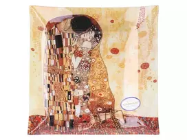 Camani Lėkštė stiklinė 30x30cm G.Klimt "Bučinys"