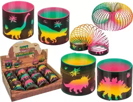 Klasikinis žaislas "Spyruoklė - dinozauras" (skersmuo 6,5cm)