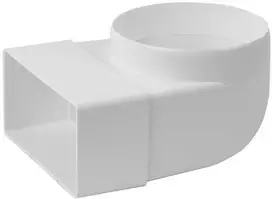 Ventiliacijos alkūnė EUROPLAST KLD 110 x 55mm D100 90°