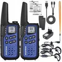 Radijo Stotelė - Baofeng BF-T25E 16 Kanalų VOX 10 km Nuotolis 1400mAh Baterija Tamsiai Mėlyna