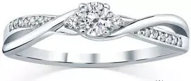 Silvego Sidabrinis žiedas su Swarovski kristalais, dydis: 52 (FNJR085sw)