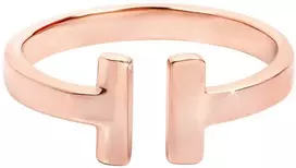 Troli Open pink auksinis-plated steel ring