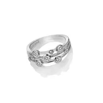 Hot Diamonds Prabangus sidabrinis žiedas su topazu ir deimantu Willow DR207