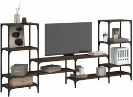 TV staliukas Televizoriaus spintelė, ruda ąžuolo, 206,5x28,5x95cm, mediena