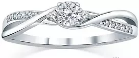 Silvego Sidabrinis žiedas su kristalais Swarovski FNJR085sw