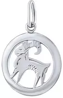 Sidabrinis pakabukas zodiako ženklas Ožiaragis - apvalus SILVEGOB10283S01