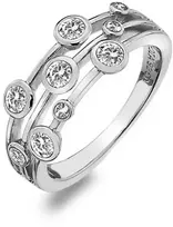 Hot Diamonds Prabangus sidabrinis žiedas su topazu ir deimantu Willow DR207