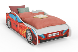 Vaikiška lova Car II su čiužiniu 150 cm x 74 cm x 44 cm, automobilis 4x4