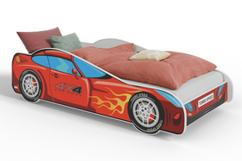 Vaikiška lova Car II su čiužiniu 165 cm x 84 cm x 49 cm, automobilis 4x4