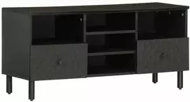 TV staliukas Televizoriaus spintelė, juoda, 100x33x46cm, mango masyvas