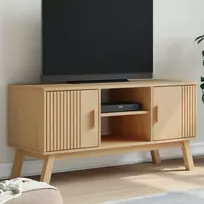 TV staliukas Televizoriaus spintelė OLDEN, ruda, 114x43x57cm, pušies masyvas
