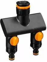 Fiskars Comfort čiaupo jungtis su dviem žarnų pajungimais On/ff