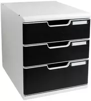 Exacompta 325014D, Polistireninis popierius, Juoda, Pilka, A4, A3, A4, 3 stalčiai, Brošiūra, Katalogas, Vokas, Plokščias segtuvas, Aplankas, Kabinamas segtuvas, Laiškas, Užrašas, Popierius, Paveikslėlis