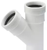Wavin PP atšakos vamzdis 45 laipsnių Ø 40-40 mm baltas