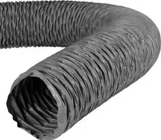 LINDAB lanksti žarna TH 160, pagaminta iš PVC dengto audinio su suvirinta plienine spirale. Ilgis 6 m, suspausta apie 1,1 m.