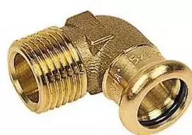 Sanha 1-28 mm alkūninis elementas 90° M-N - įvorės-nipelio formos vario presavimo staklės. M ir V formos žandikauliai