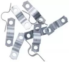Thorkild Larsen E-line kabelinė raištelis su 2 skirtukais, 10 mm - galvanizuotas, 50 vnt. dėžutėje.