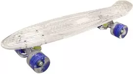 MCU-Sport balta permatoma LED riedlentė su LED žibintu + ABEC7