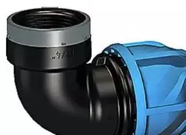 Gf Georg Fischer 90° kampinis 32 mm x 1 mova - iJOINT PN16. PP-NBR