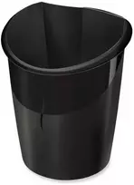 Šiukšlių dėžė „Cep Ellypse Greenspirit“ pagaminta iš perdirbto plastiko, juoda
