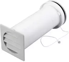 Duka Ventilation Teleskopinis vožtuvas su virvele, baltas/pilkas