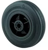 Tente Medinis ratas 100 mm guminis su plastikiniu ratlankiu 75 kg PVR